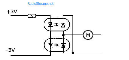 Два оптрона для управления питанием двигателя