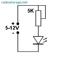 Схема подбора сопротивления для светодиода