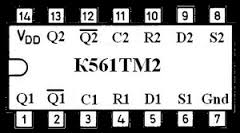 Распиновка микросхемы К561ТМ2