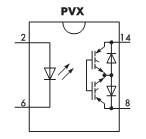 Схема твердотельного реле серии PVX