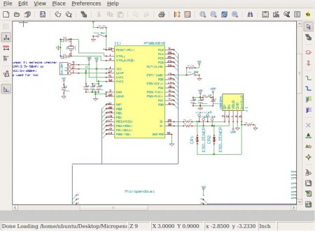 Программа eeschema из комплекса KiCAD