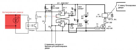 Примерный набросок схемы охранного устройства