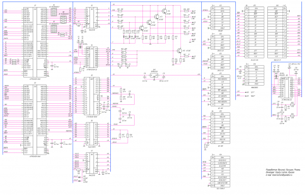 Принципиальная схема AVR ZX Spectrum версии 2.0