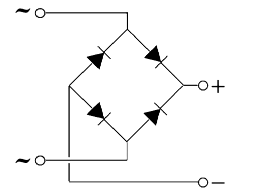 Схема диодного моста из четырех диодов