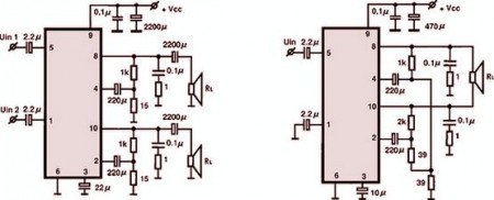 TDA2009 схема мостового усилителя НЧ (2)